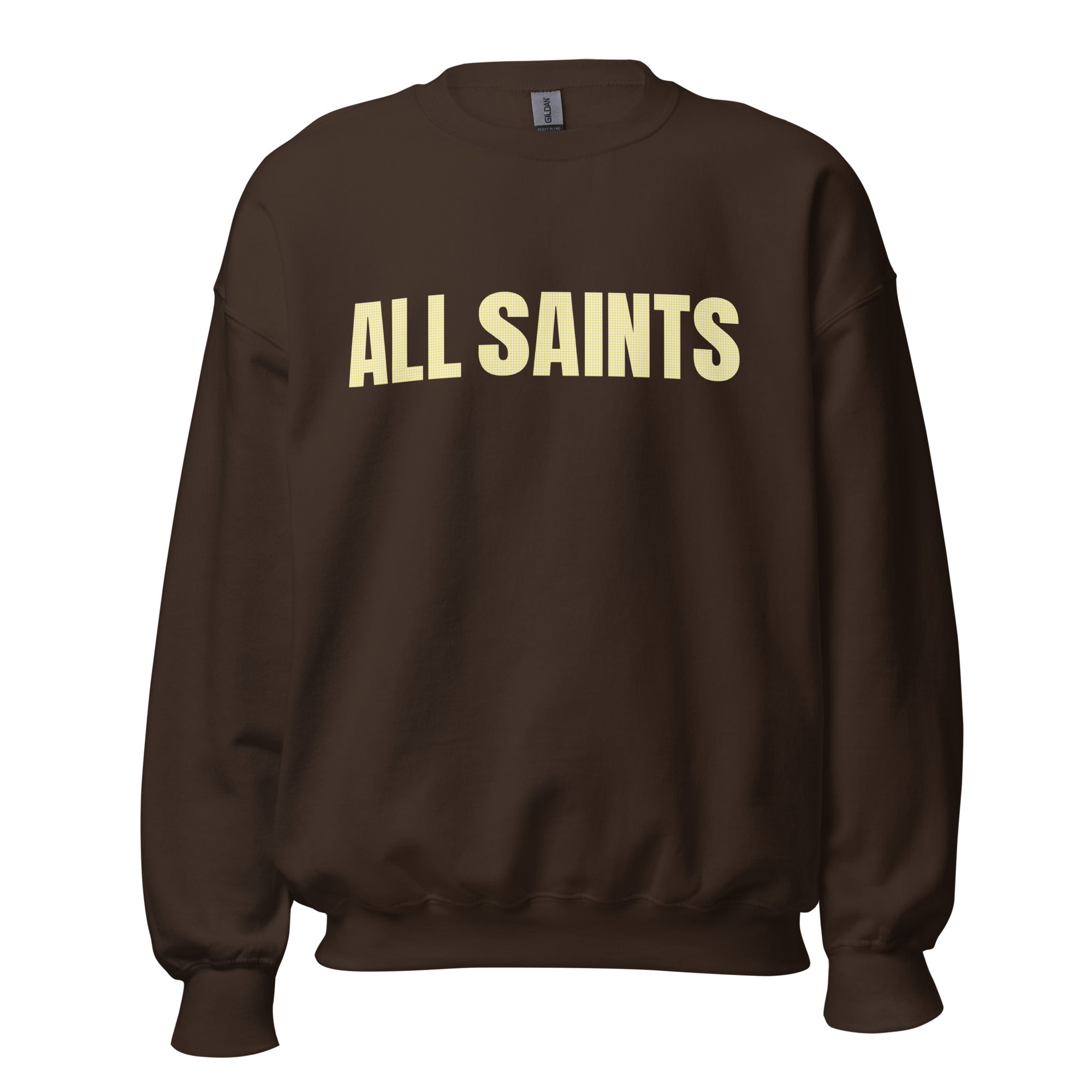 All Saints Varsity Yellow Gingham Sweatshirt