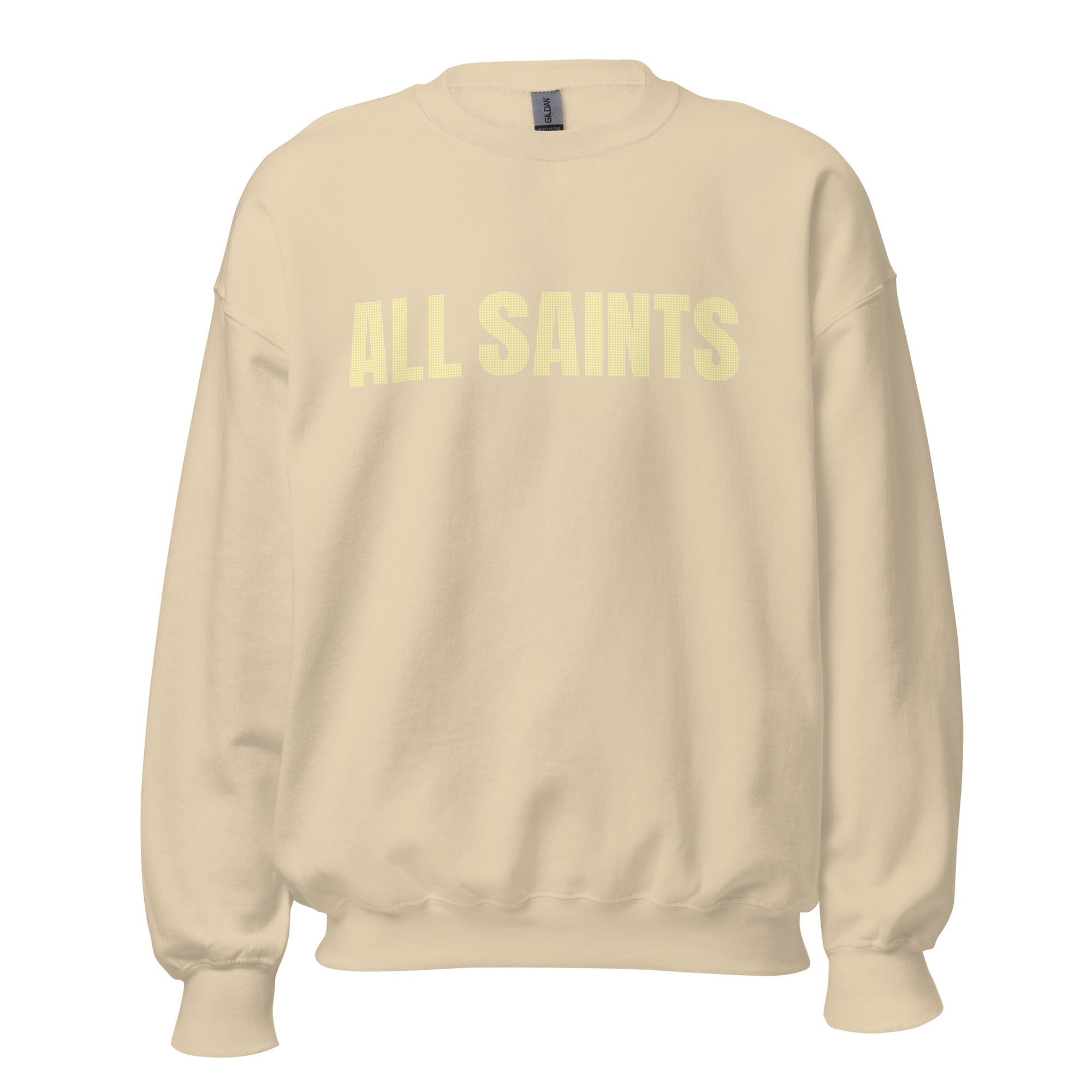 All Saints Varsity Yellow Gingham Sweatshirt