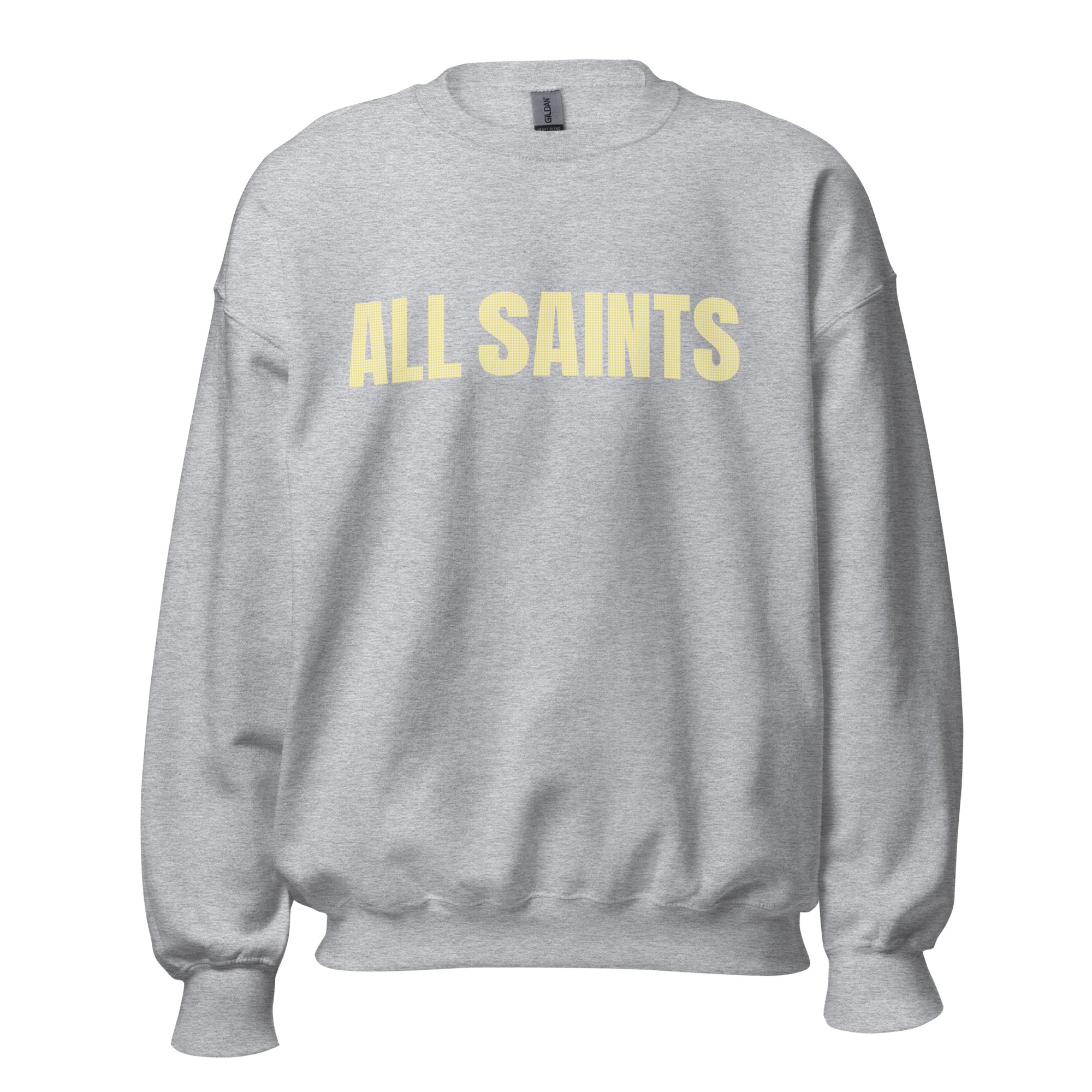 All Saints Varsity Yellow Gingham Sweatshirt